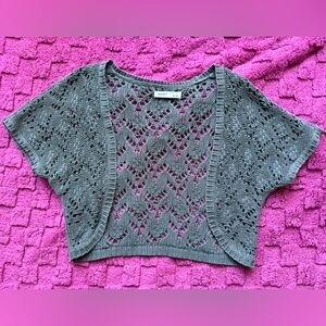 Vintage Old Navy Gray Crochet Pull Over Womens Size Medium